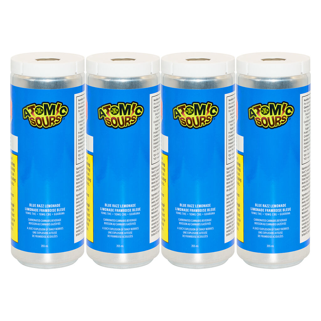 XMG - Atomic Sours - Blue Razz Lemonade - 4x355ml (4 Pack)