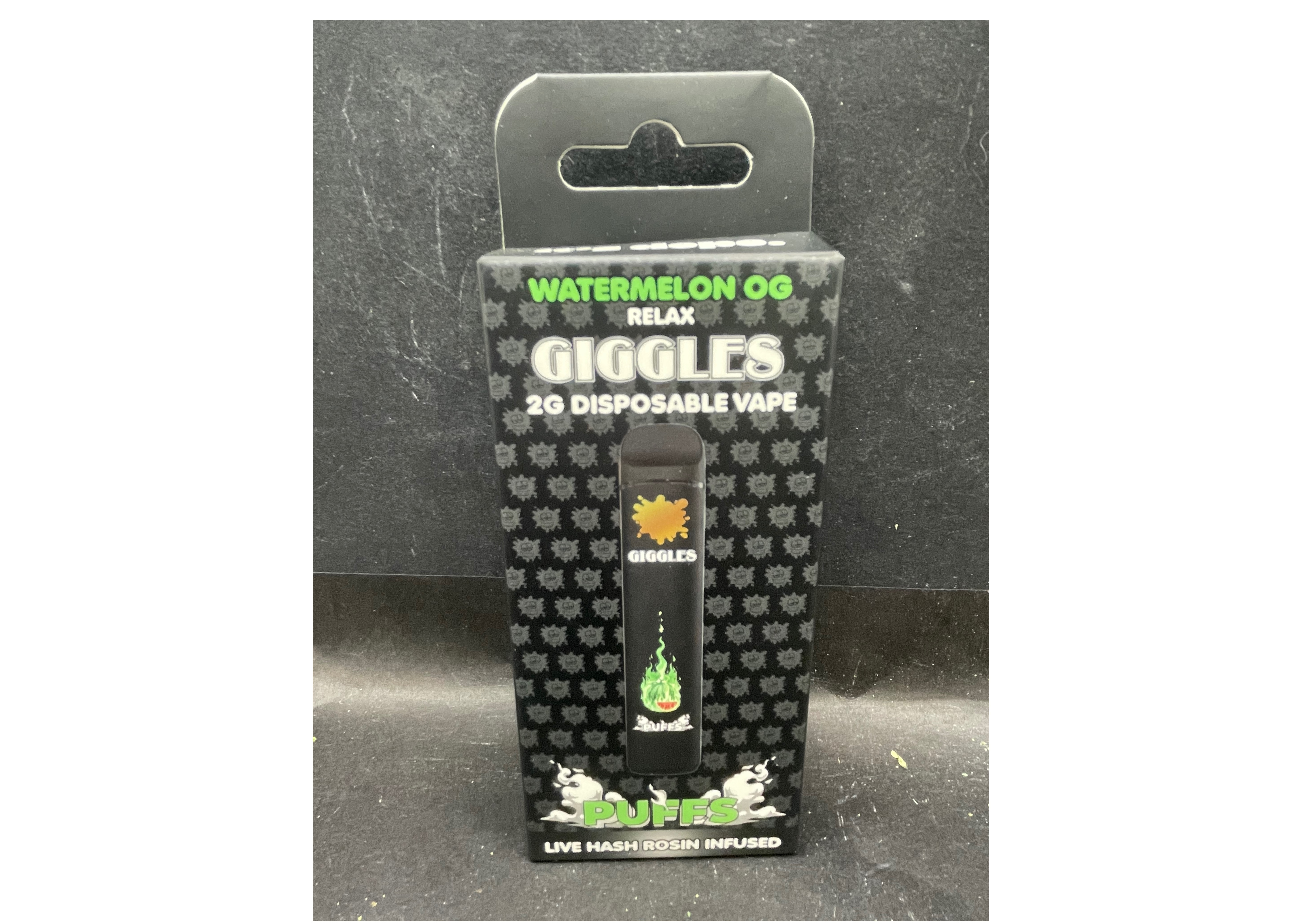 Giggles 2g Live Rosin Infused Disposable| Watermelon OG