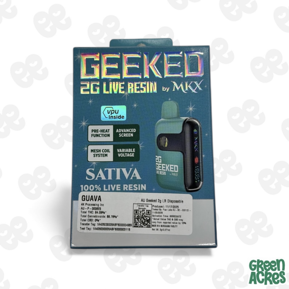 Guava 2G Live Resin Vape Disposable