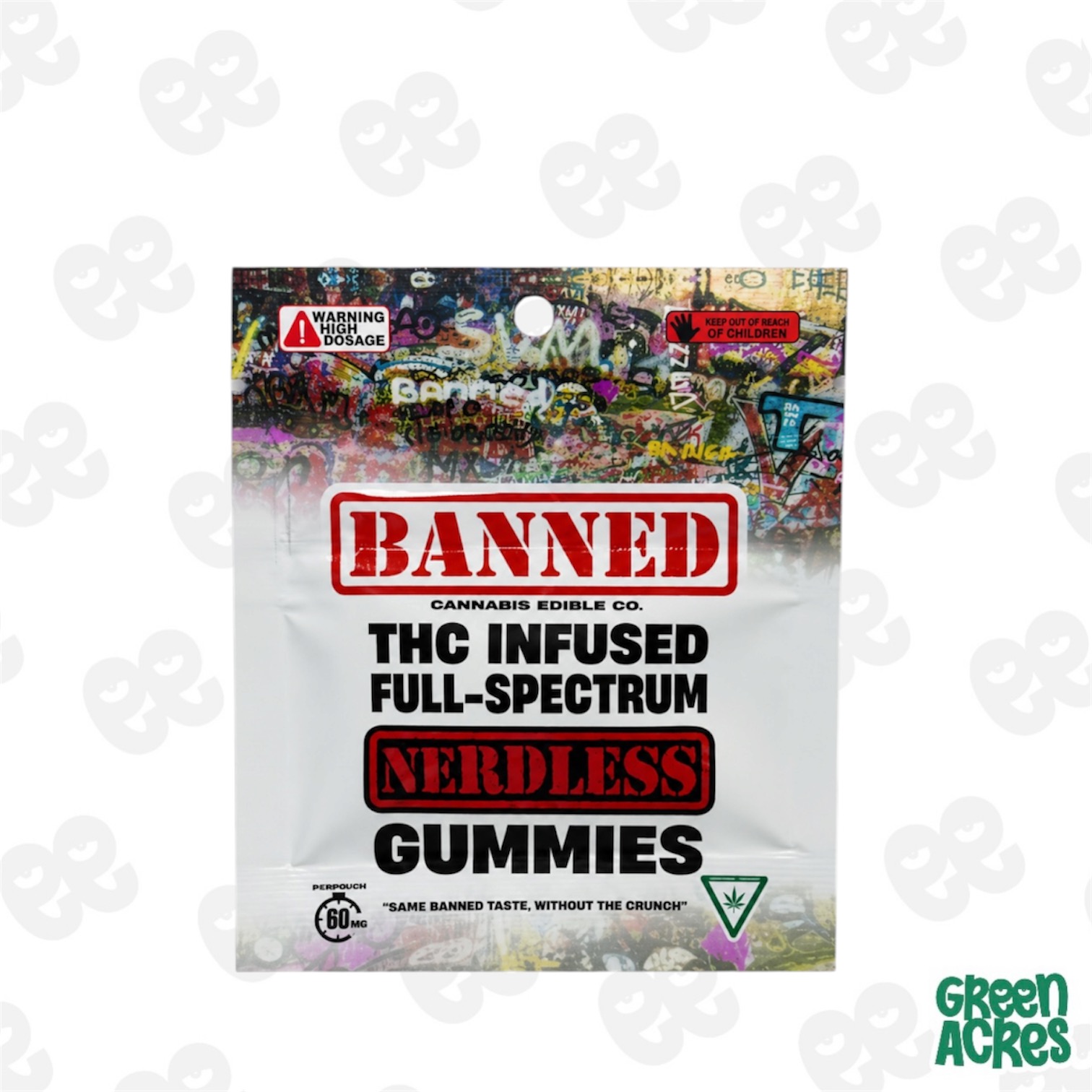 Banned: Berry Melon 200MG Nerdless Single Gummy