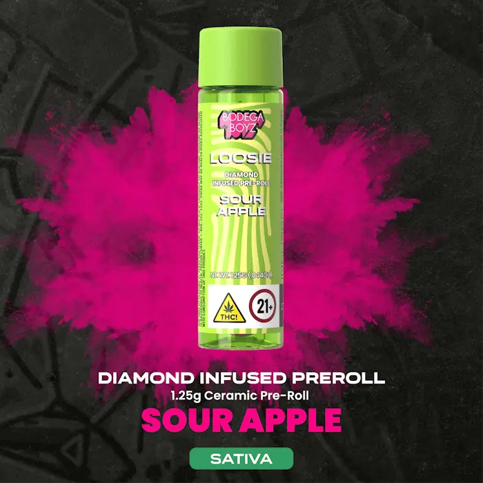 Bodega Boyz - Sour Apple Diamond Infused Preroll - 1.25g