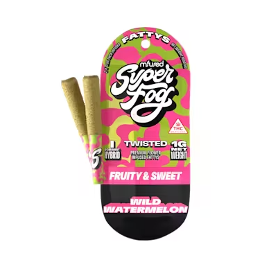 MFUSED TWISTED Fatty's Infused Joint 1g: Wild Watermelon 2pk
