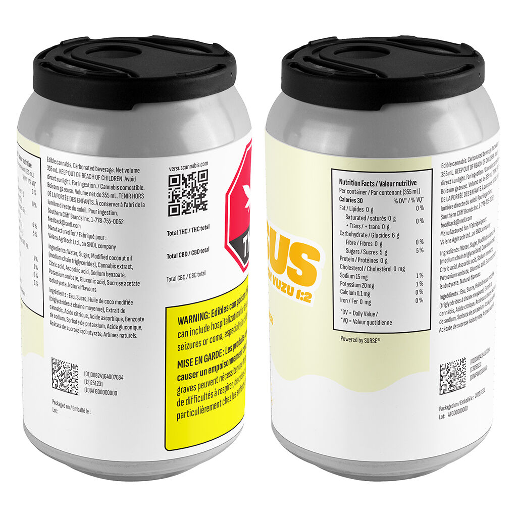 Versus - Peach Yuzu Rapid Seltzer - Sativa - 20 CBC | 10 THC