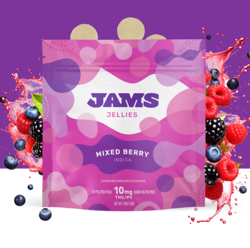 Ⓥ JAMS Jellies 100mg: Mixed Berry 10pk