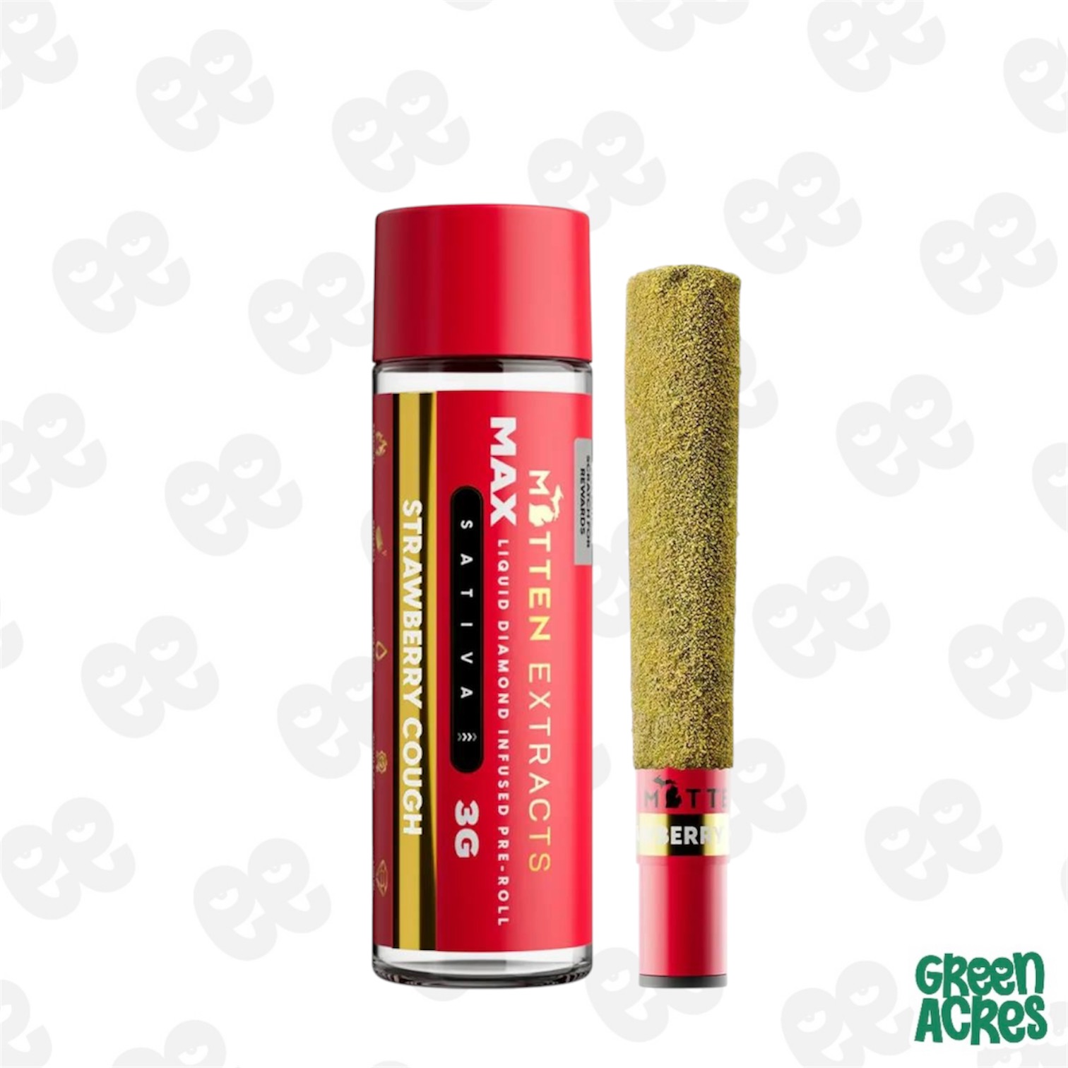 Mitten Extracts: Strawberry Cough 3G MAXX Diamond Infused Preroll