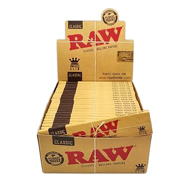 RAW Classic Slow Burning Rolling Papers King Size Slim 32ct
