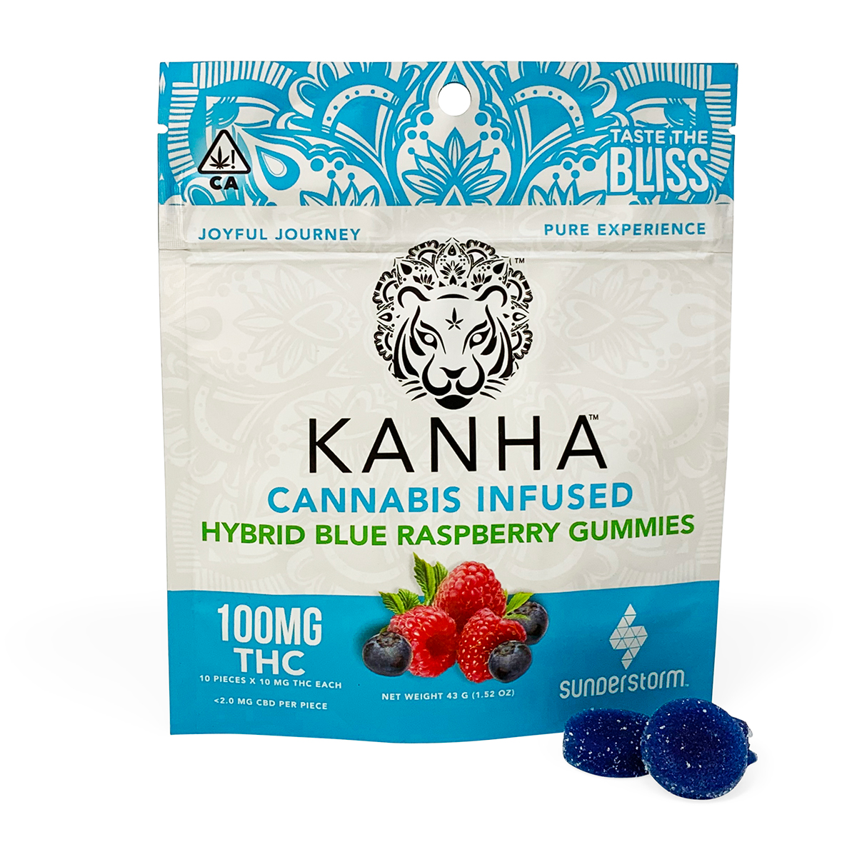 KANHA | Blue Raspberry Classic Gummies | 100mg