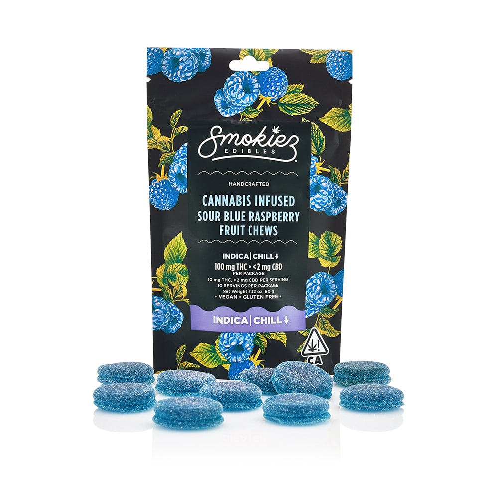Smokiez - Sour Blue Raspberry Gummies 10pk - 100mg