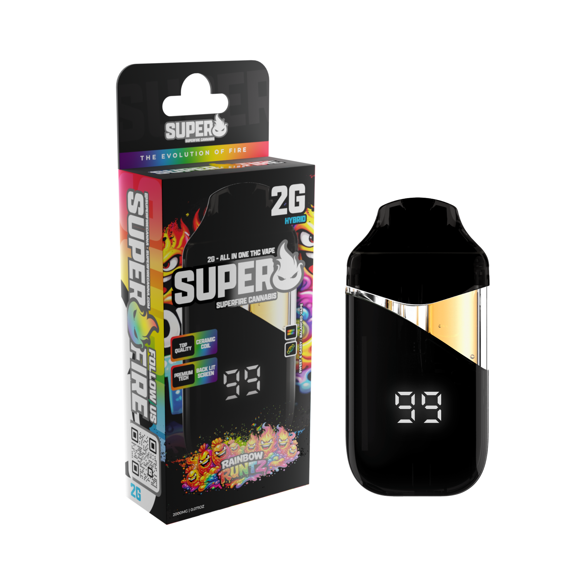 Superfire - 2g Disposable - Rainbow Runtz (H)