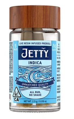 Jetty GMO x GMO Indica Live Resin Preroll 0.5Gx5PK