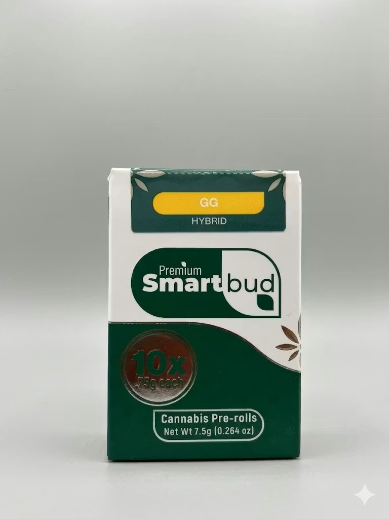 Smart Bud | Preroll | Gorilla Glue | 0.75g | 10-Pack | 7.5g | Hybrid | THC 32.62%
