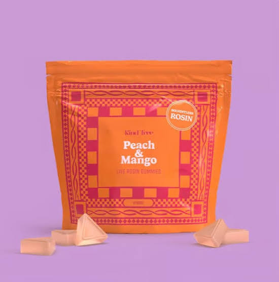 100mg - 10pk Live Rosin Edibles - Peach & Mango - Kind Tree - REC