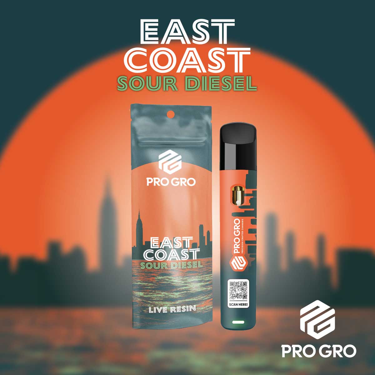 East Coast Sour Diesel 1g Live Resin Disposable