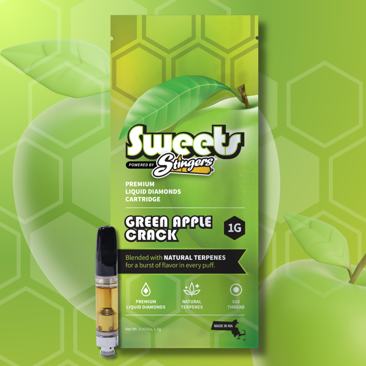 Green Apple Crack | Liquid Diamond Vape Cart