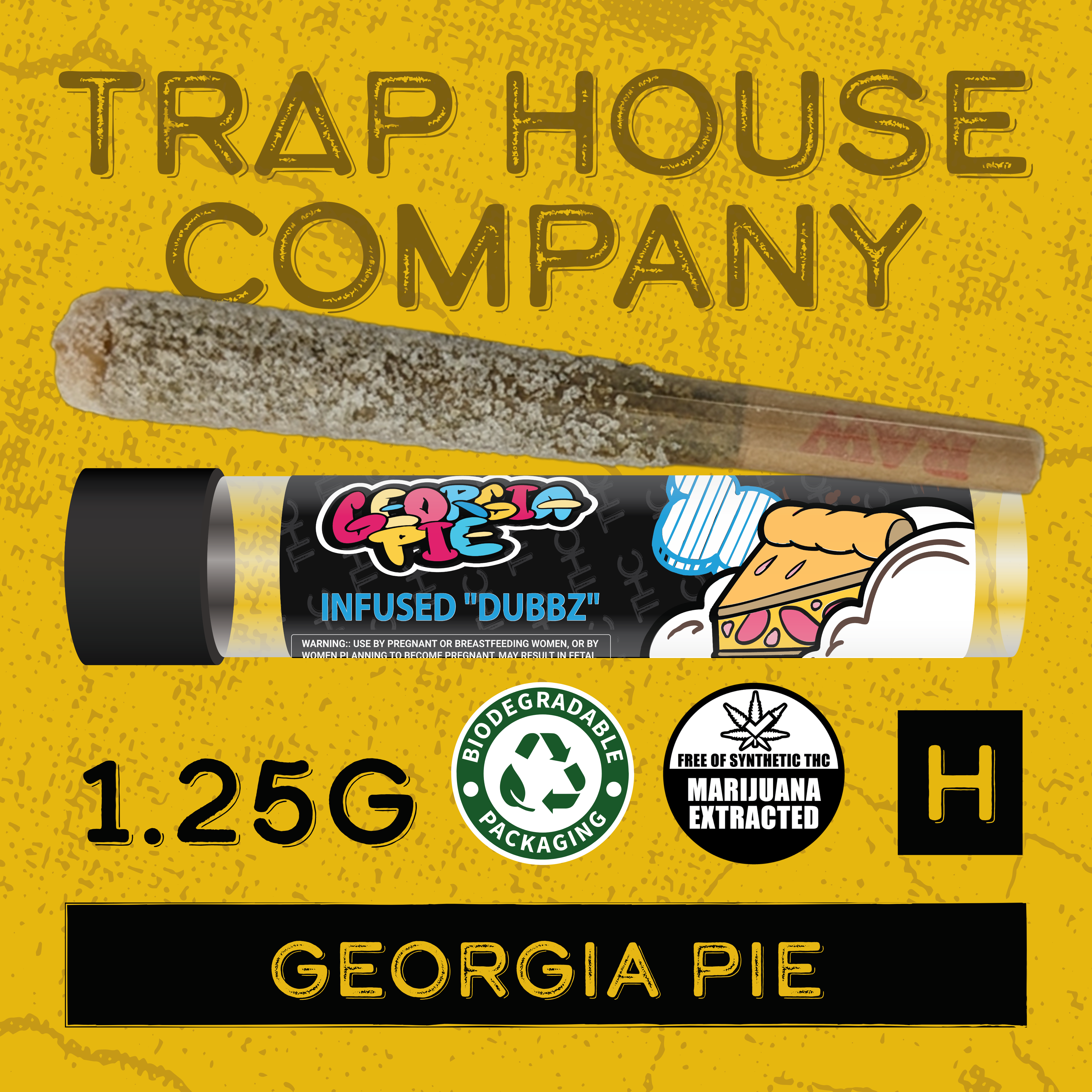 THC Dubbz Infused and Coated Preroll - Georgia Pie Dubbz