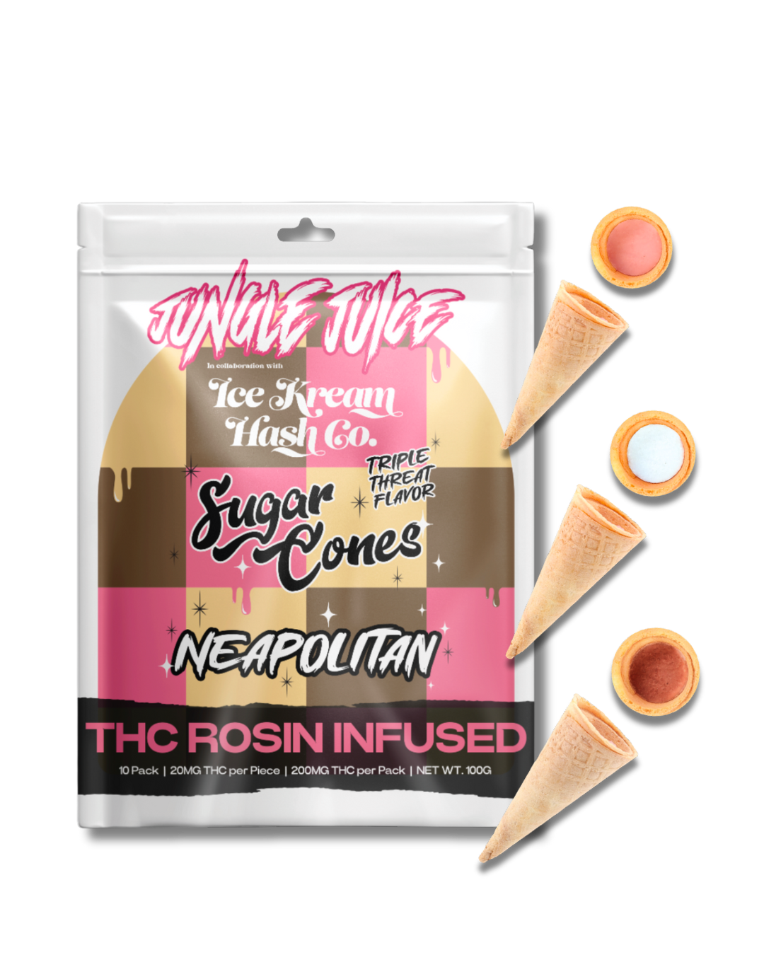 IKHCO X Jungle Juice | Neapolitan Cones | 200mg