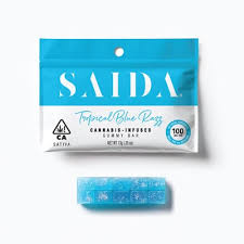 EDIBLE (GUMMY BAR) 100MG - SATIVA - TROPICAL BLUE RAZZ