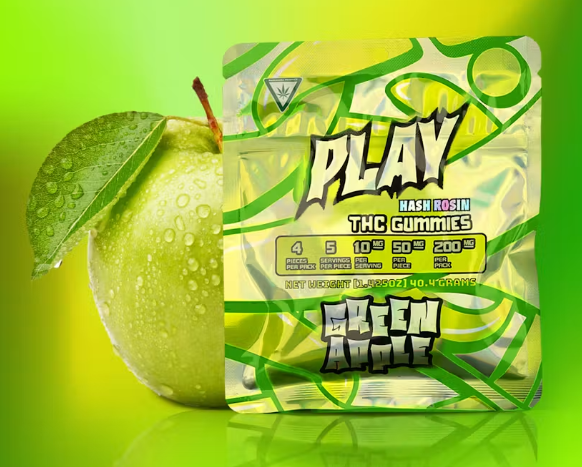 PLAY | Green Apple | Infused Gummies | 200mg | Hybrid