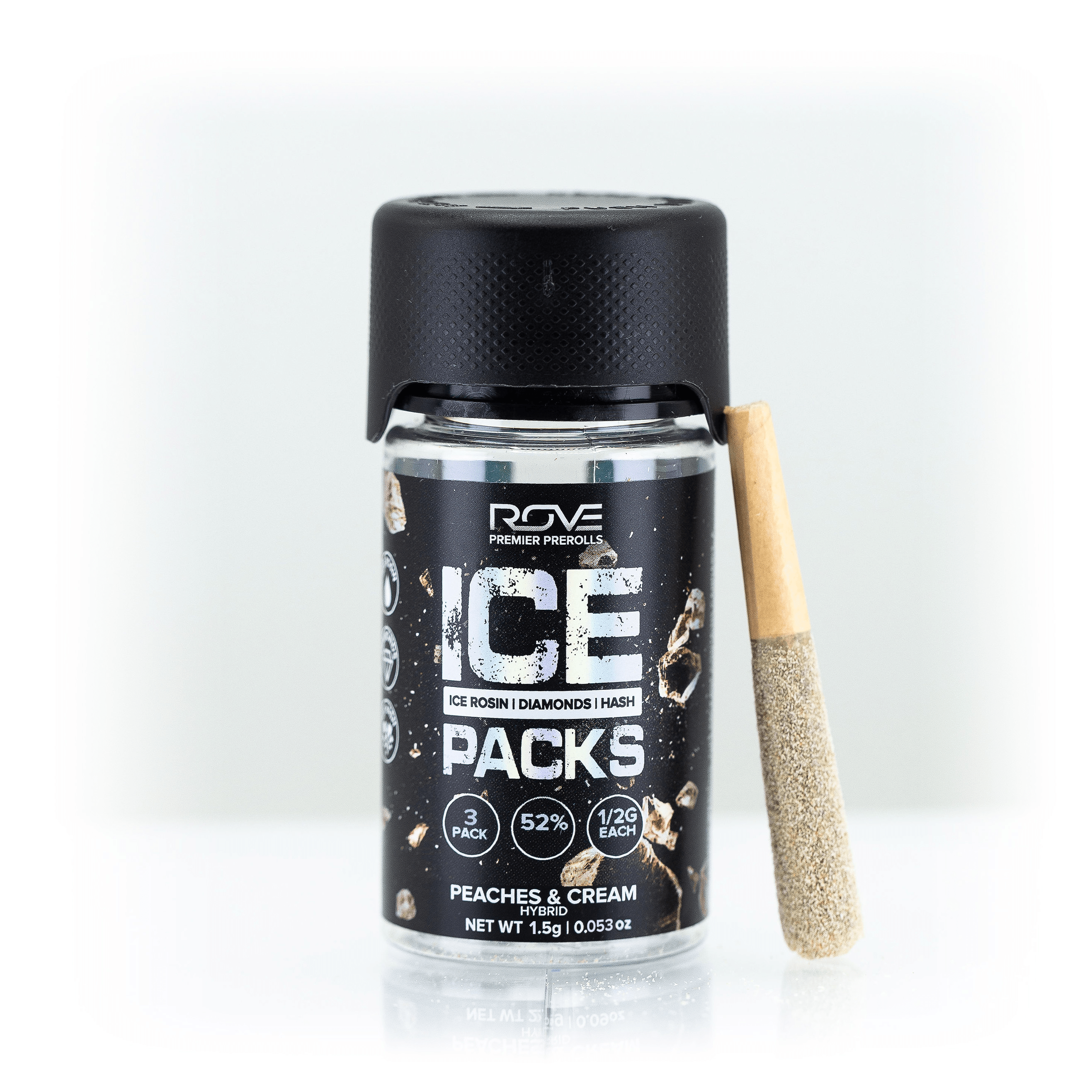 Peaches & Cream | Infused Pre-Roll Ice Packs (Rosin, Hash, and Diamonds) | 3 Pack | .5g each