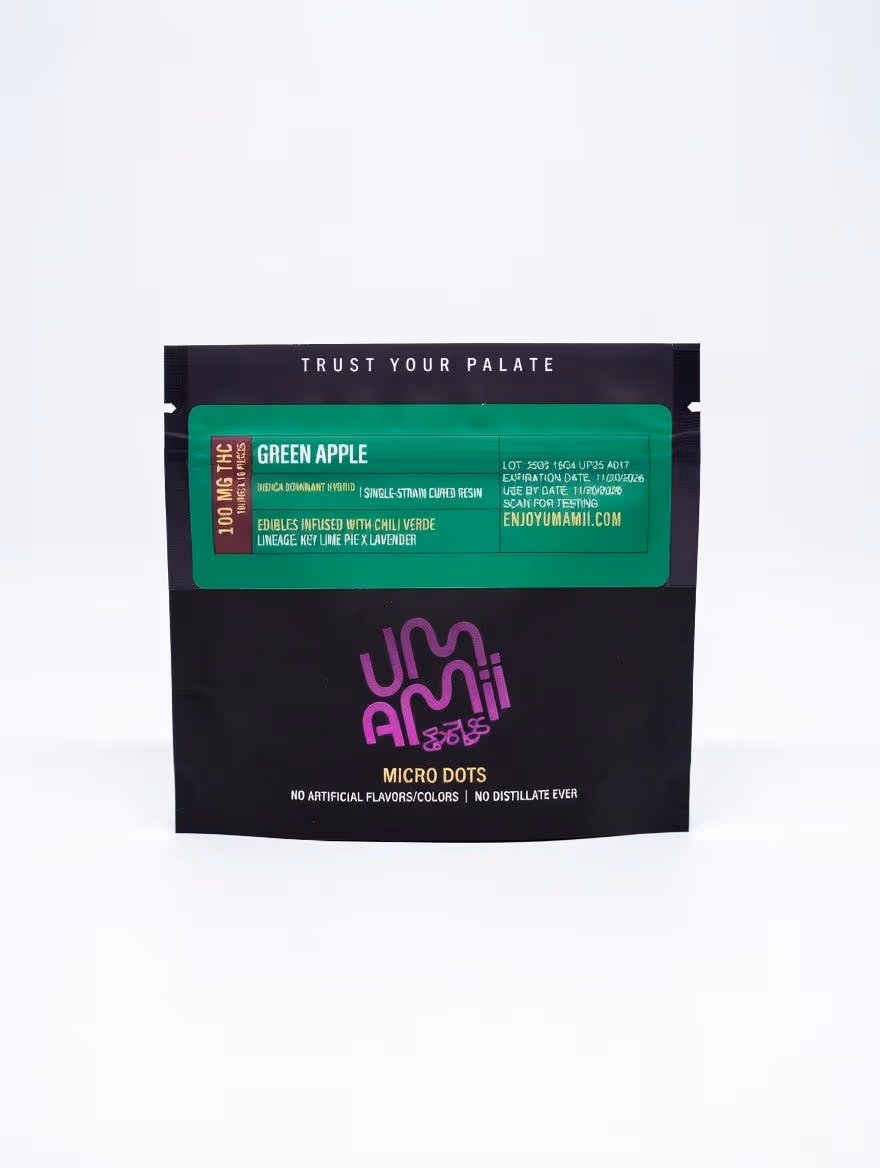 Green Apple Cured Resin Micro Dots