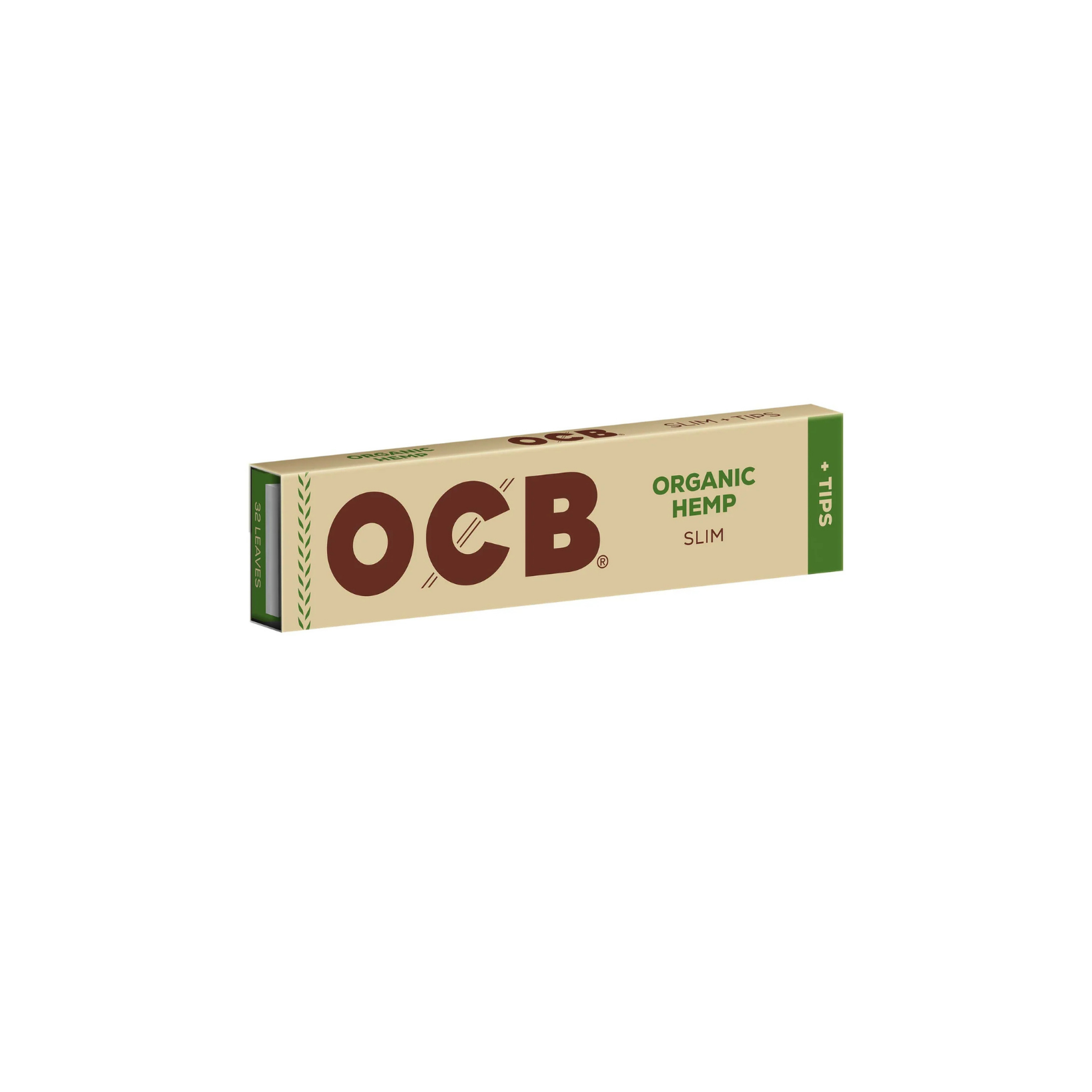 OCB - Organic Unbleached Hemp King Size Slim Rolling Papers + Tips - 32ct