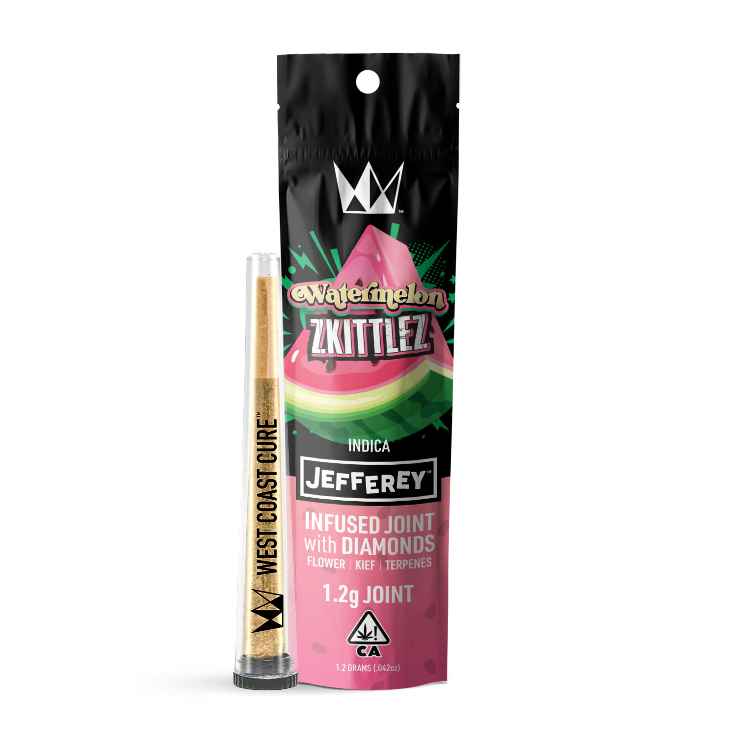INFUSED PREROLL - (JEFFEREY) - - INDICA - WATERMELON ZKITTLEZ