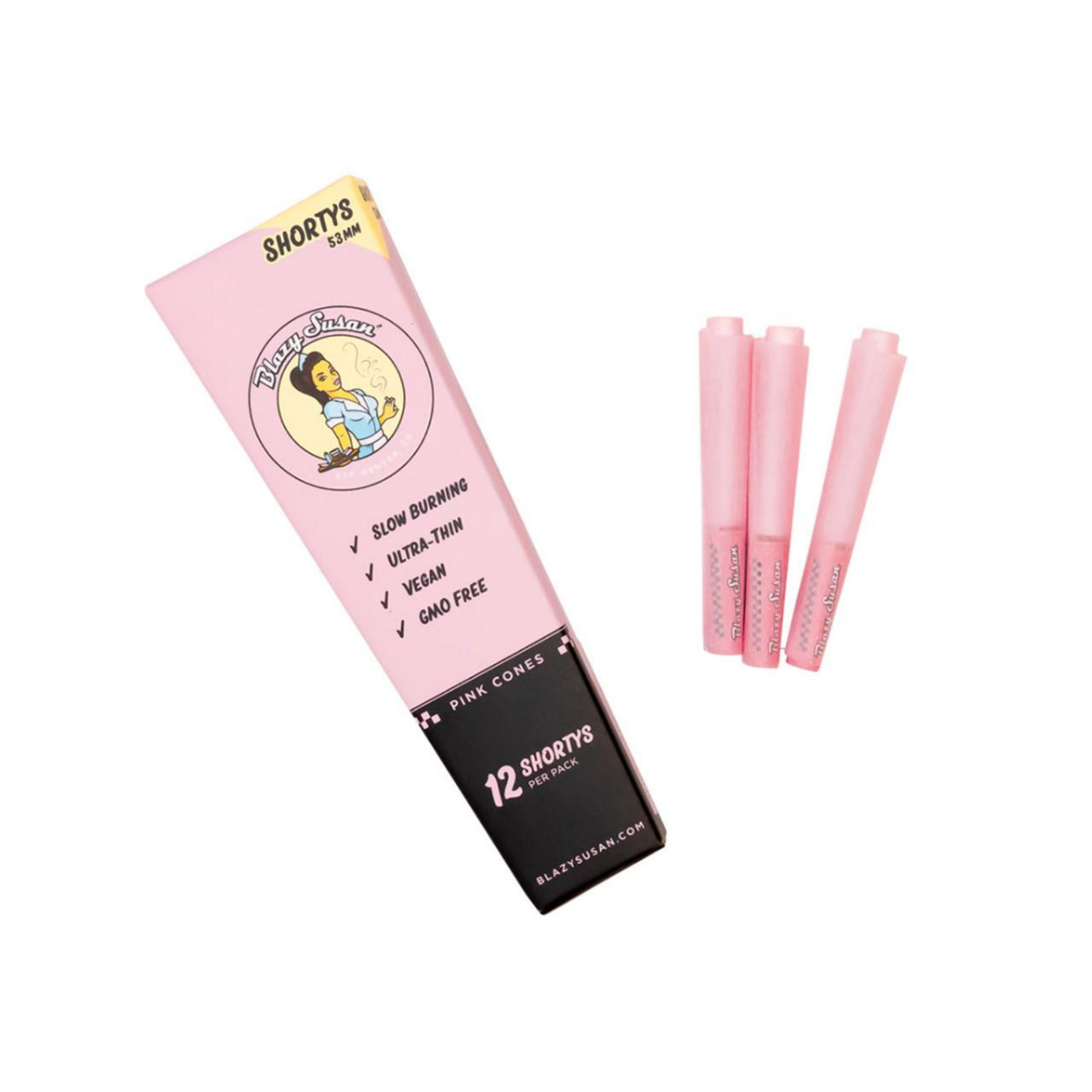 Blazy Susan - Pink Shorty's 53mm Cones - 12ct