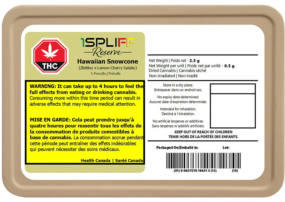 Hawaiian Snowcone Premium Glass Tip Pre-Rolls | 5x0.5g