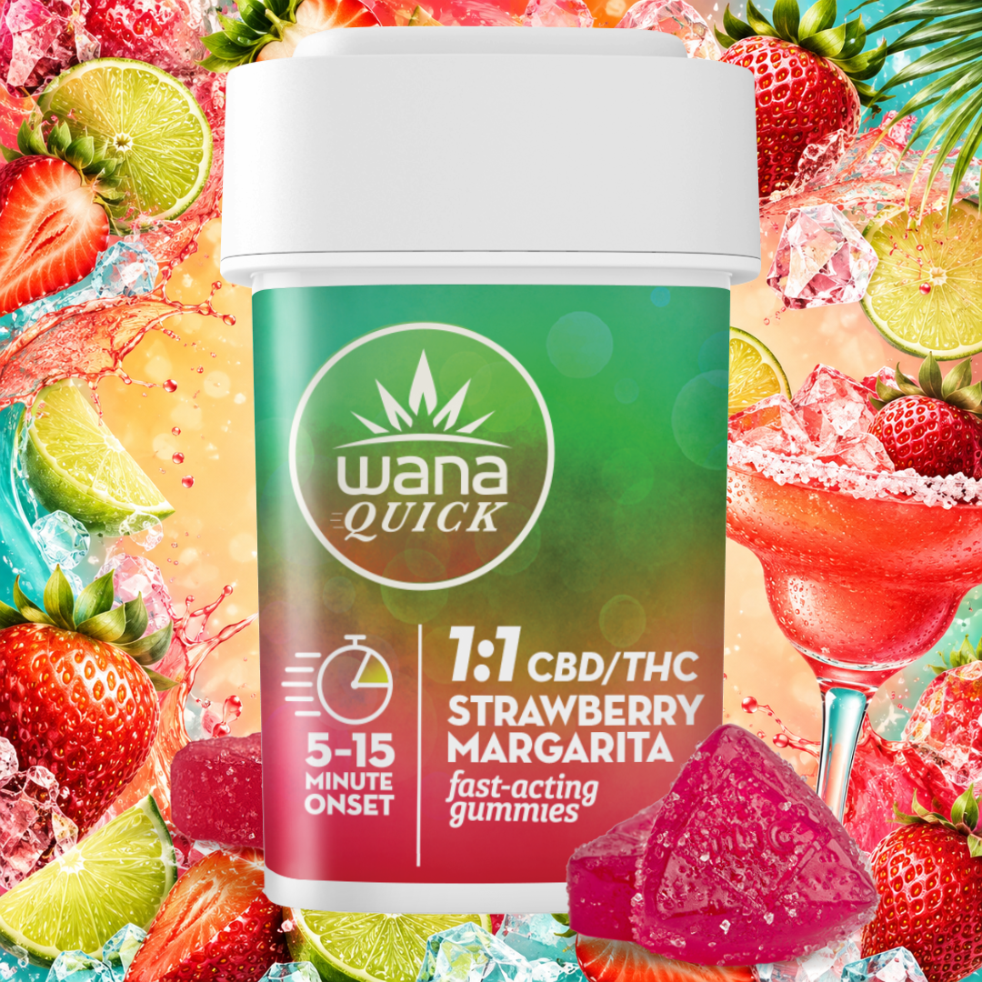 Strawberry Margarita | Social | 1:1 THC : CBD | Fast-Acting | 20pk