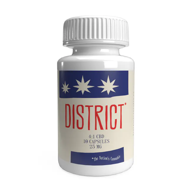 THC Capsules 10pc (25mg ea) - District Cannabis