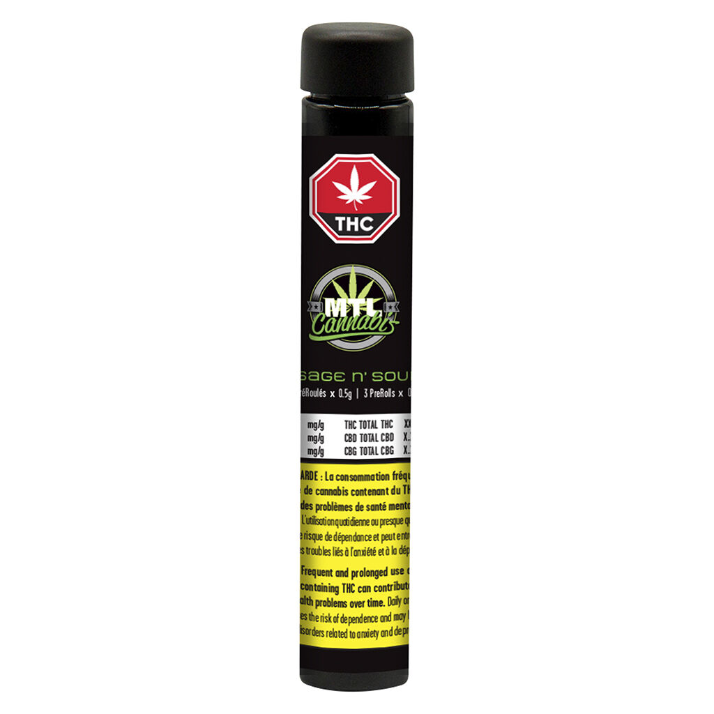 MTL Cannabis - Sage n' Sour PRJs - 3x0.5g
