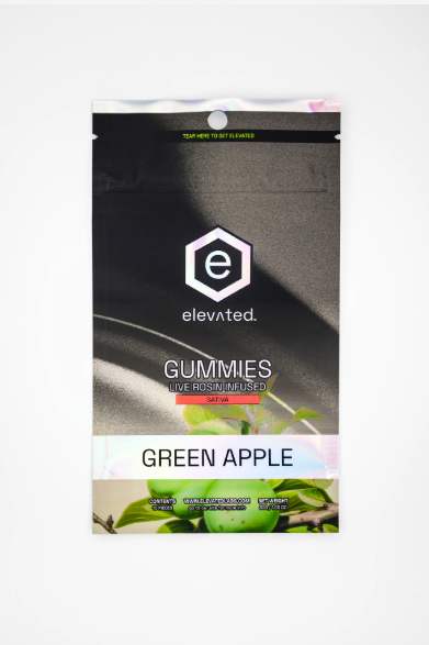 Elevated Rosin Gummies-Green Apple (S) 100mg