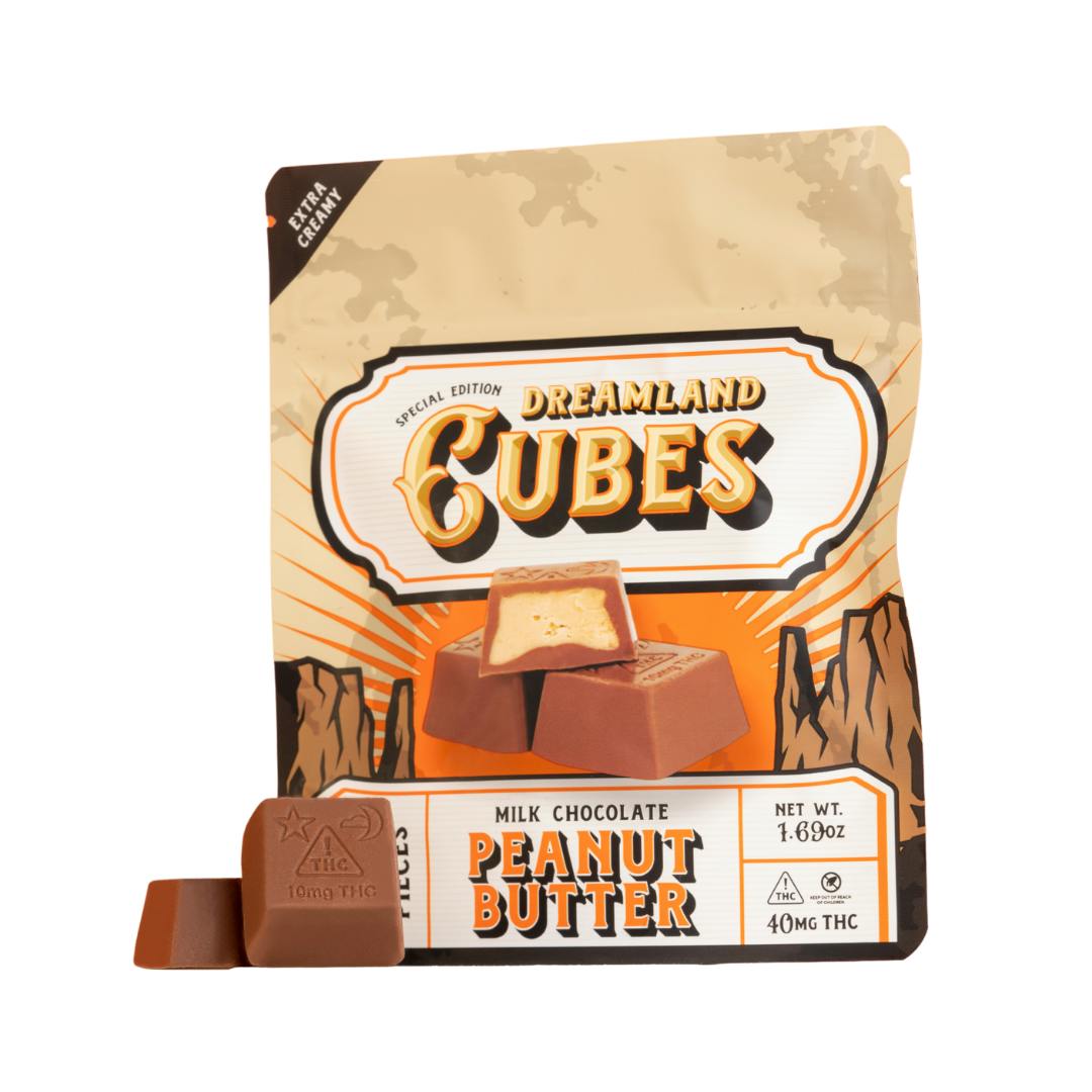 Peanut Butter Cubes 4pk| Edible | 40mg | {R15}