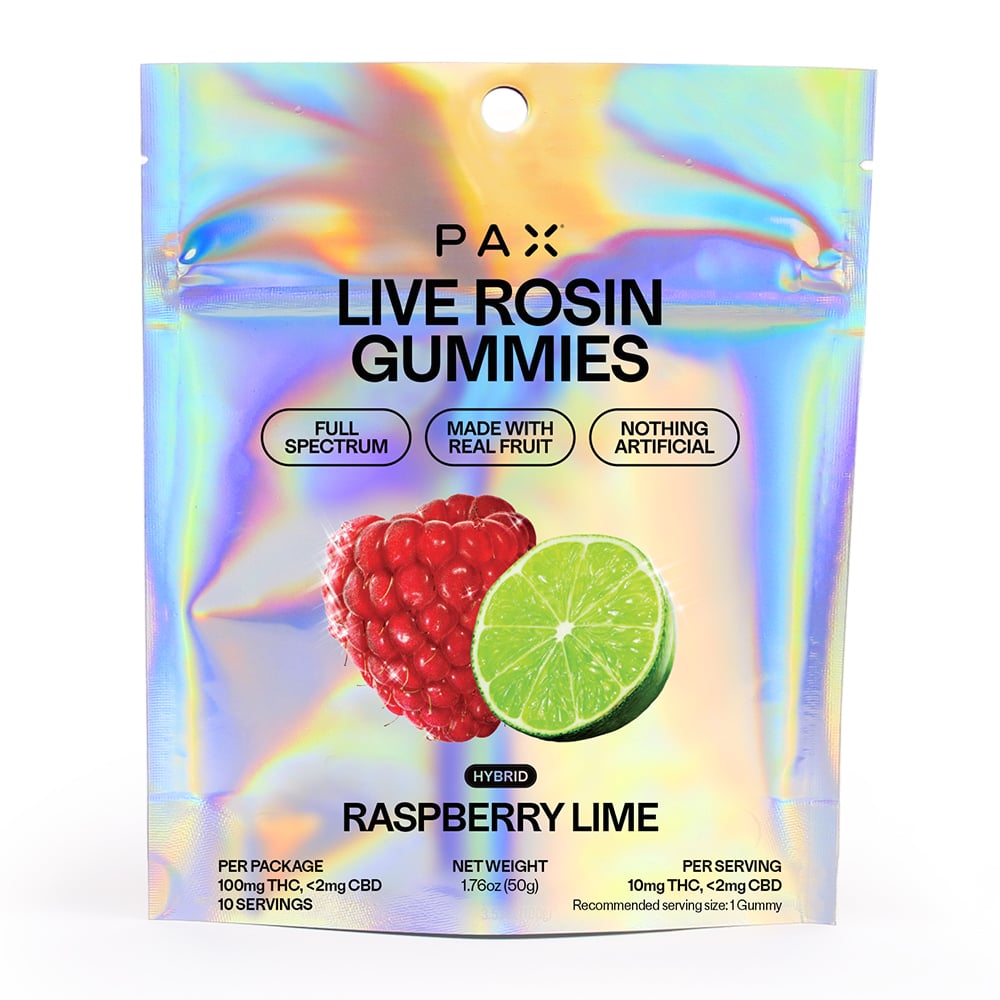 Pax | Raspberry Lime | Edibles | Live Rosin | Gummies