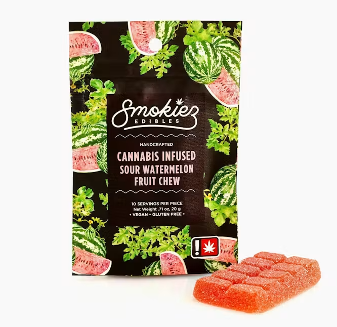 Smokiez | Sour Watermelon Scored Single Gummy | 100mg