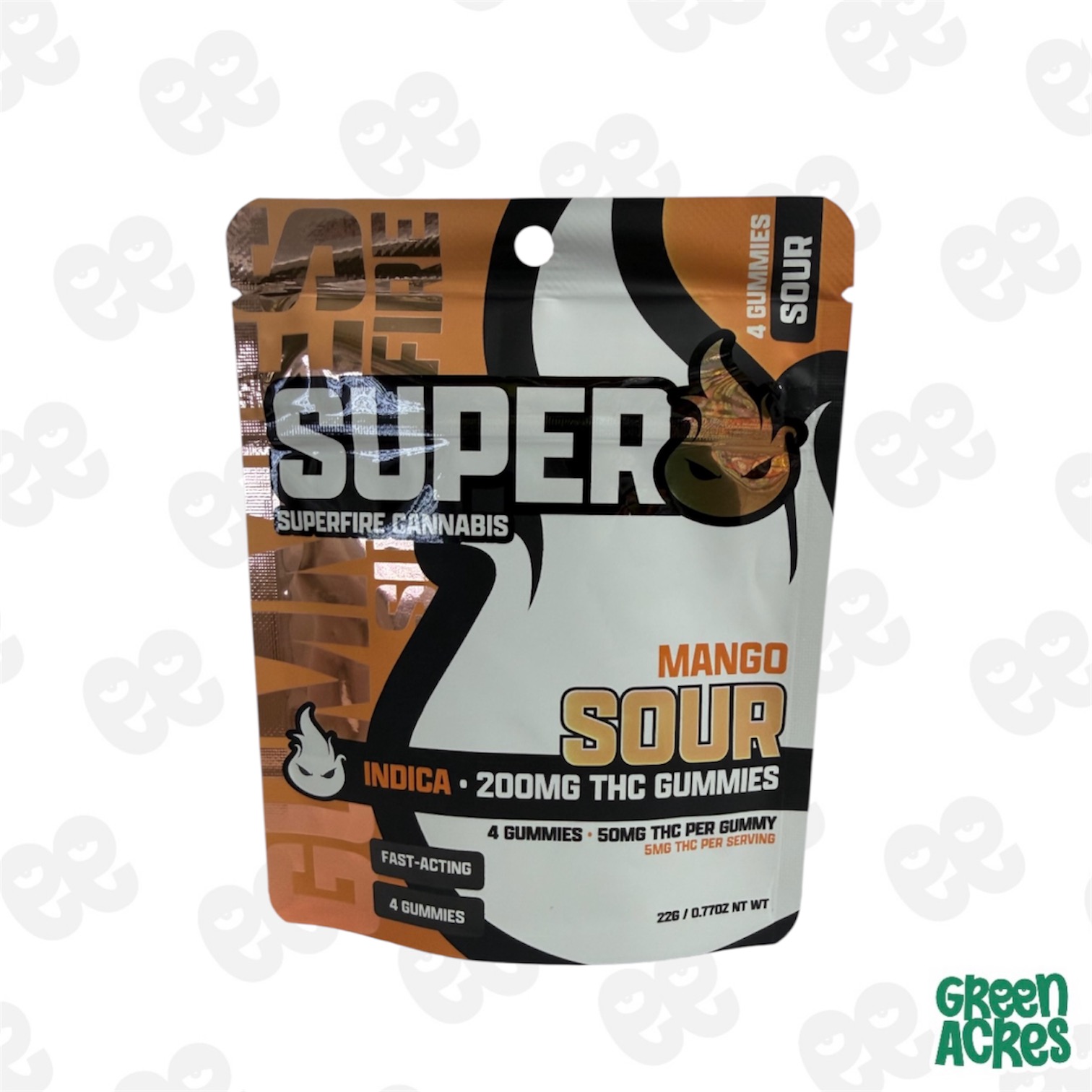 Superfire: Sour Mango 200MG Gummies