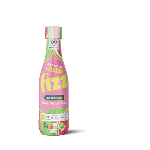 Wildside Max Fizz: Sweet Watermelon 2:1 (THC/CBG) 150mg - 12oz