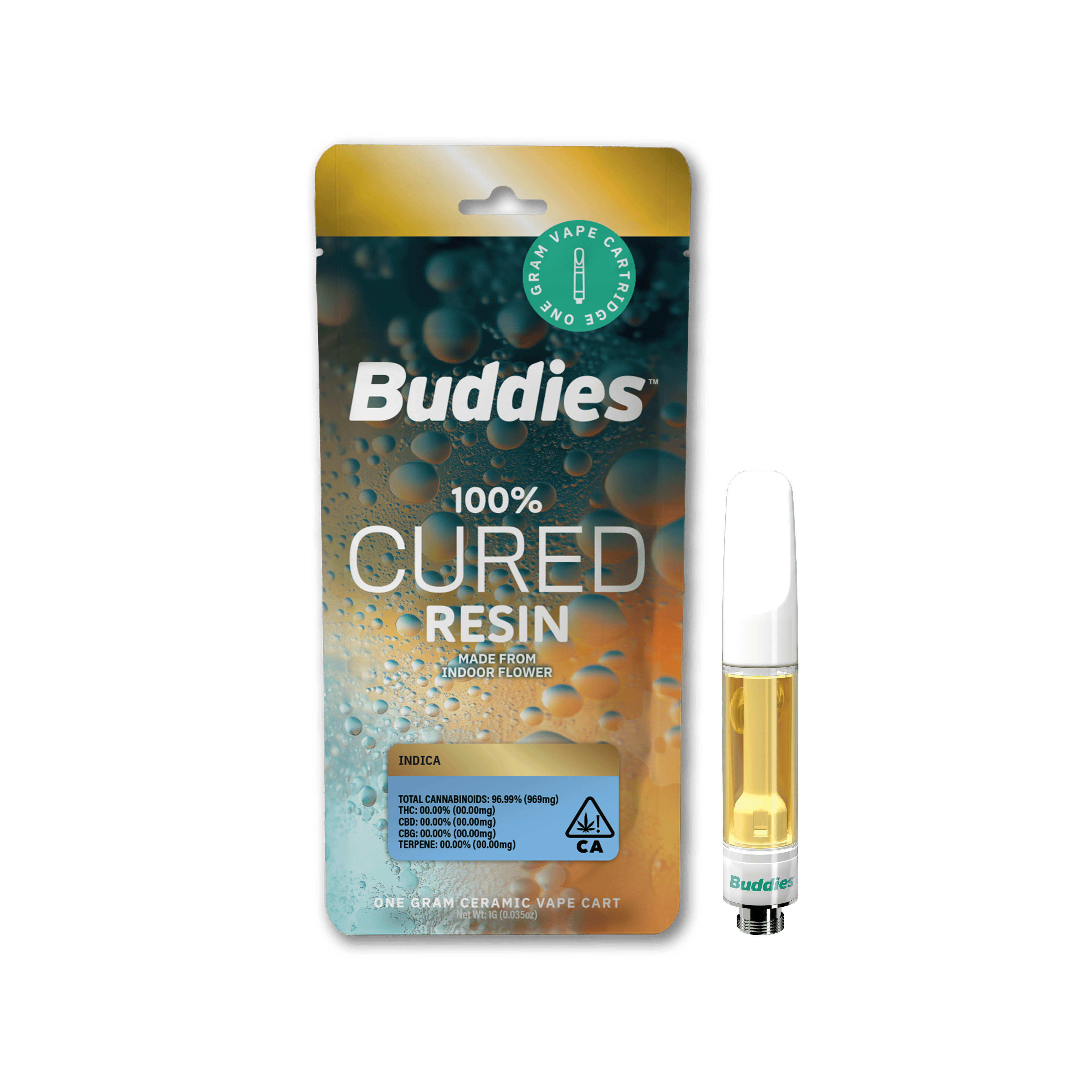 Blue Andeze 1g Cured Resin Cart