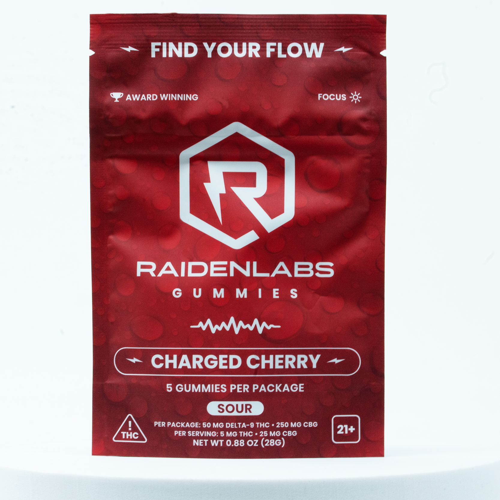 Focus Gummies - Charged Cherry - 50mg THC / 250mg CBG