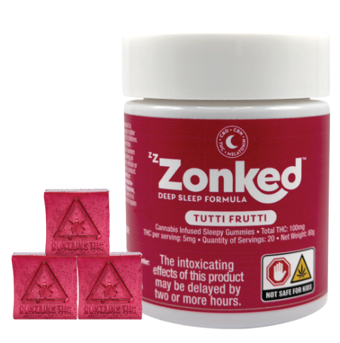 Zzzonked - Tutti Frutti - 1:1:1 Sleepy Edibles - 100mg/20Pk