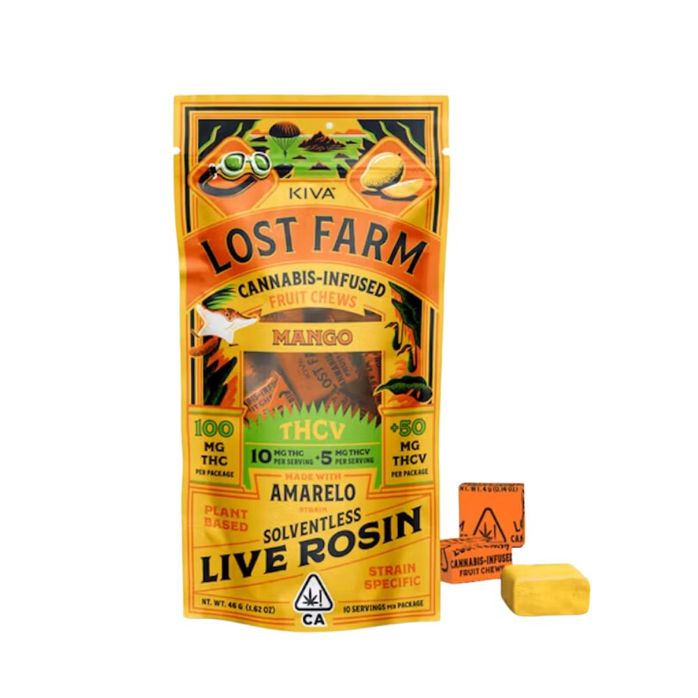 Lost Farm - Mango x Jack Herer THCV (s) - Live Resin Fruit Chews - 100mg