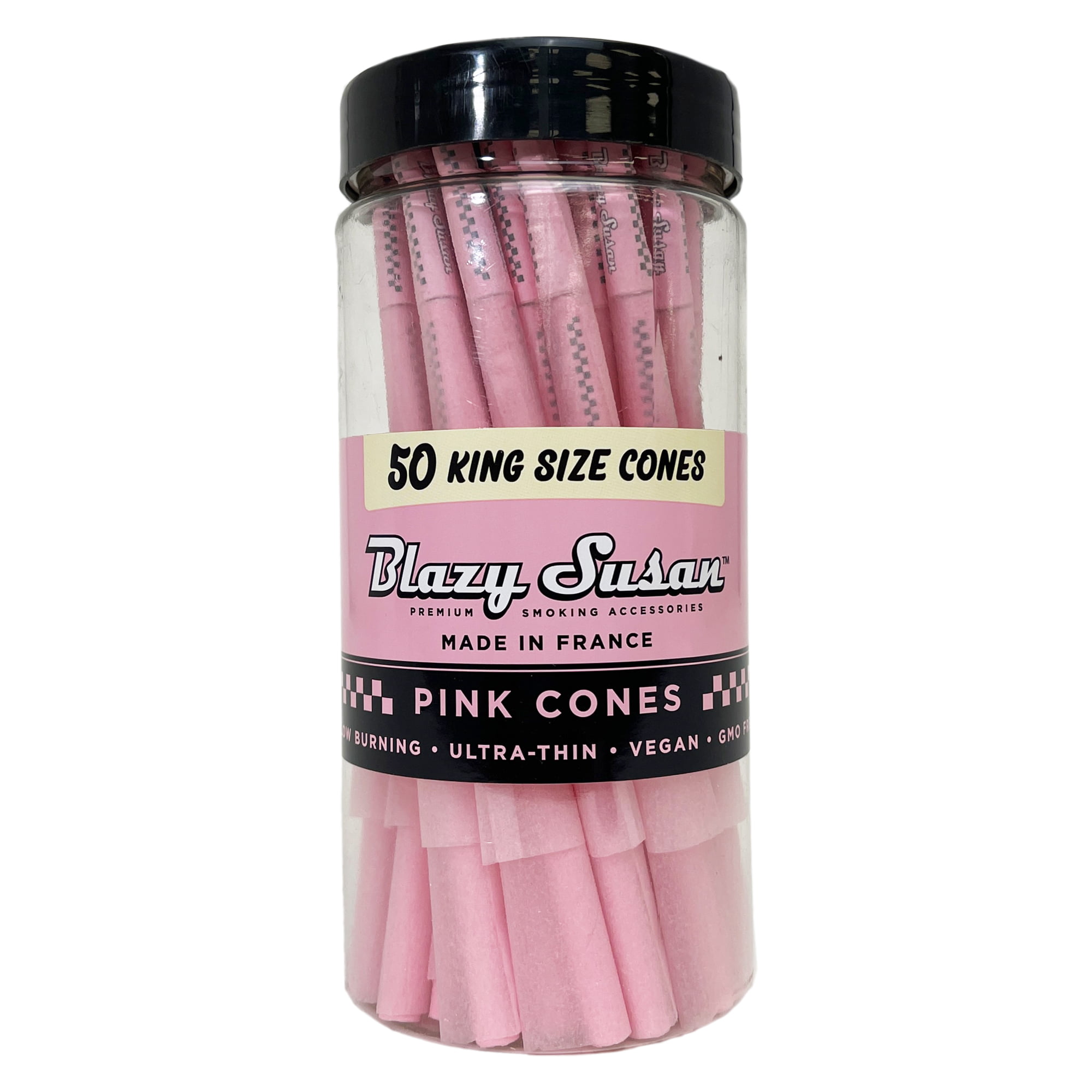 Blazy Susan Pink Paper Cones | King Size | 50 Count product photo