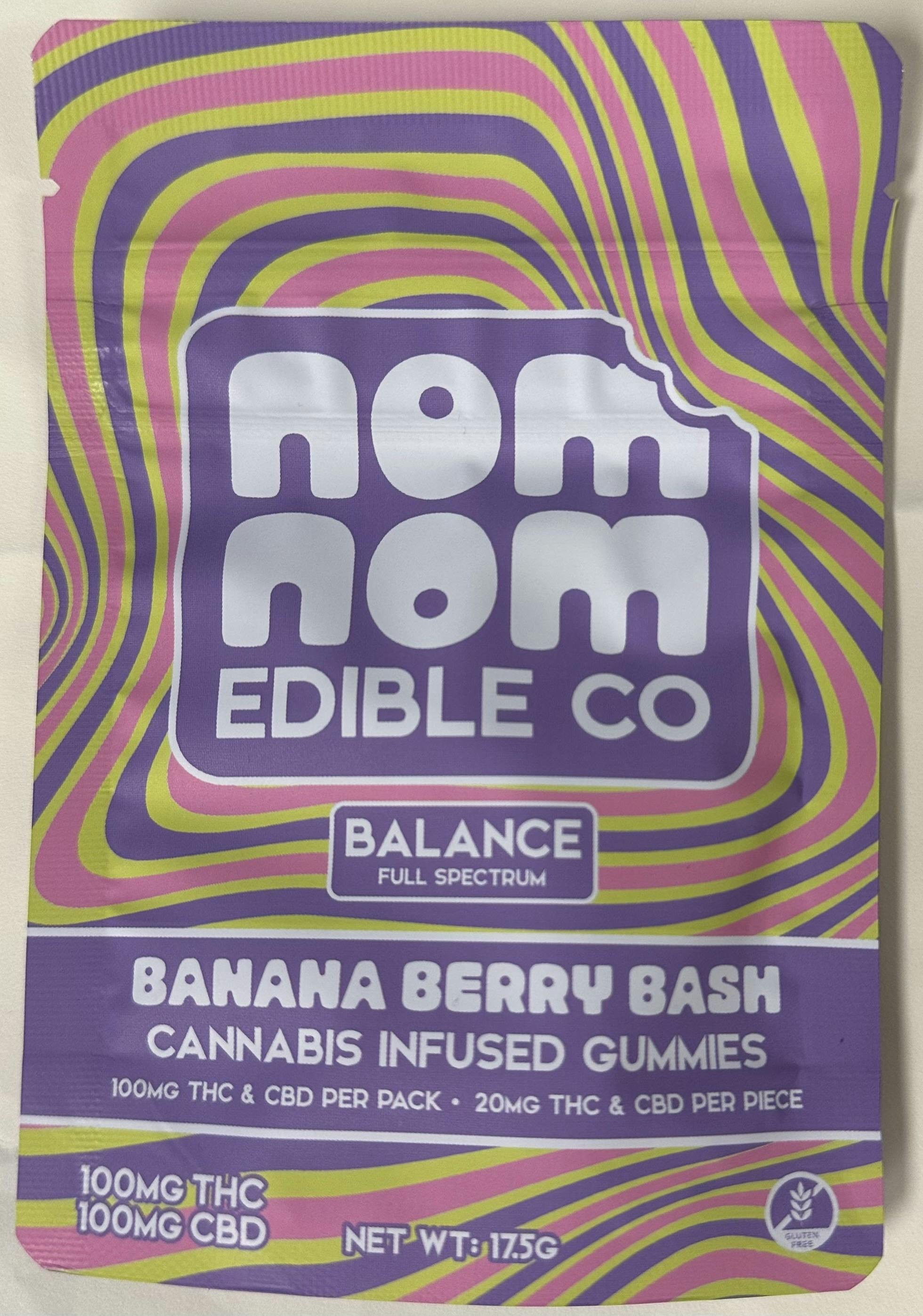 Nom Nom l Edible l Banana Berry Bash 20mg 5PK