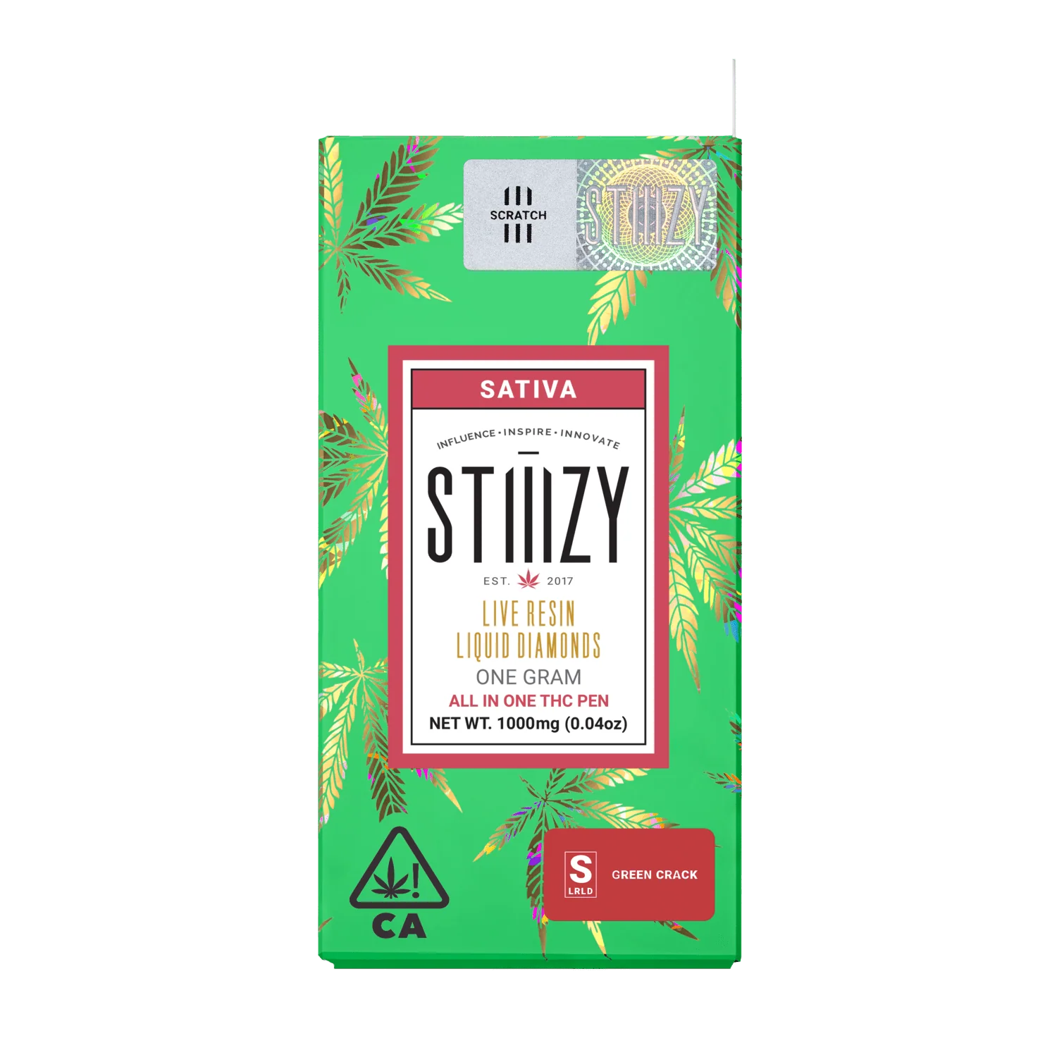 Stiiizy - Green Crack (s) - Live Resin Liquid Diamonds All In One - 1g