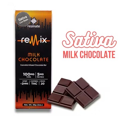Milk Chocolate - Live Resin Sativa Bar | 100mg