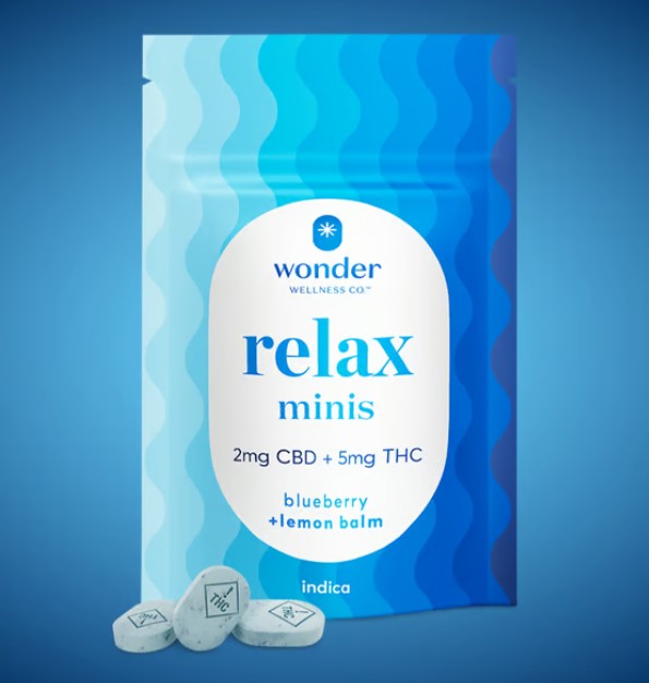 Relax Mini Troches Blueberry | 5mg THC / 2mg CBD /40 pk