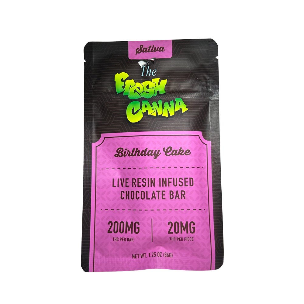 Fresh Canna | 200mg THC Chocolate Bar | Birthday Cake