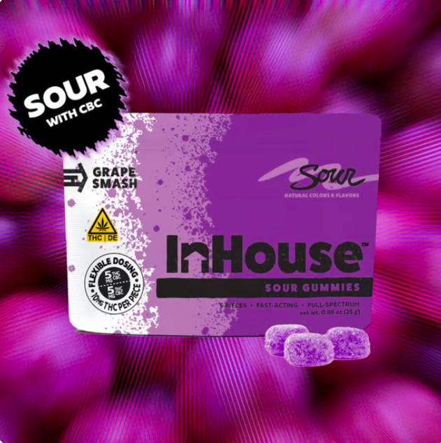 Sour Grape Gummies 10mg Each (50mg Total)