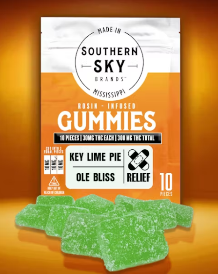 300mg | Ole Bliss Live Rosin Key Lime Pie Gummies