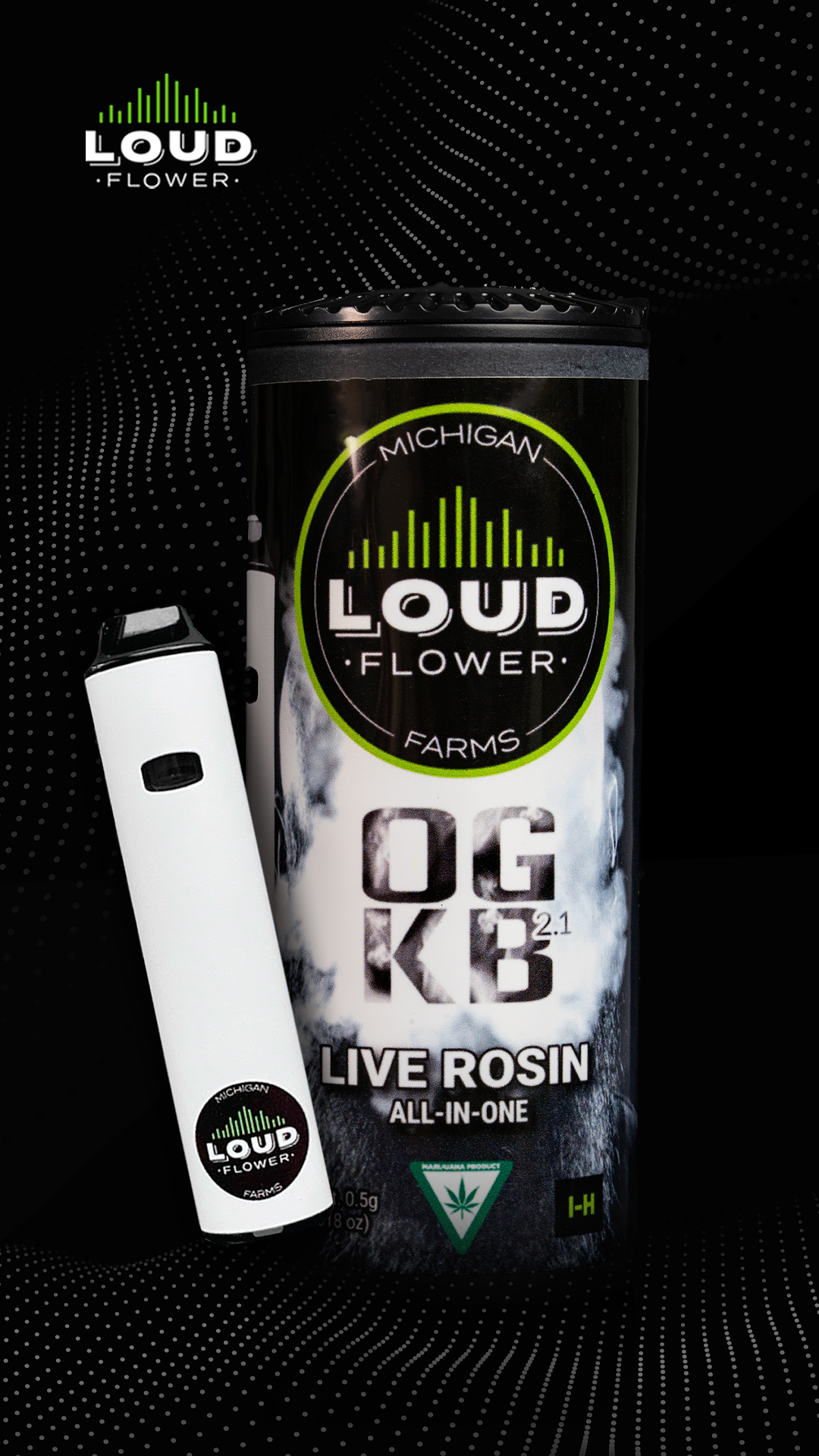 MI Loud Flower OGKB 2.1 Live Hash Rosin Disposable 0.5g